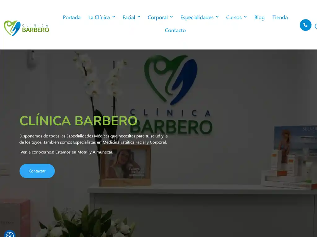 Un sitio web para mi negocio Clínic Barbero